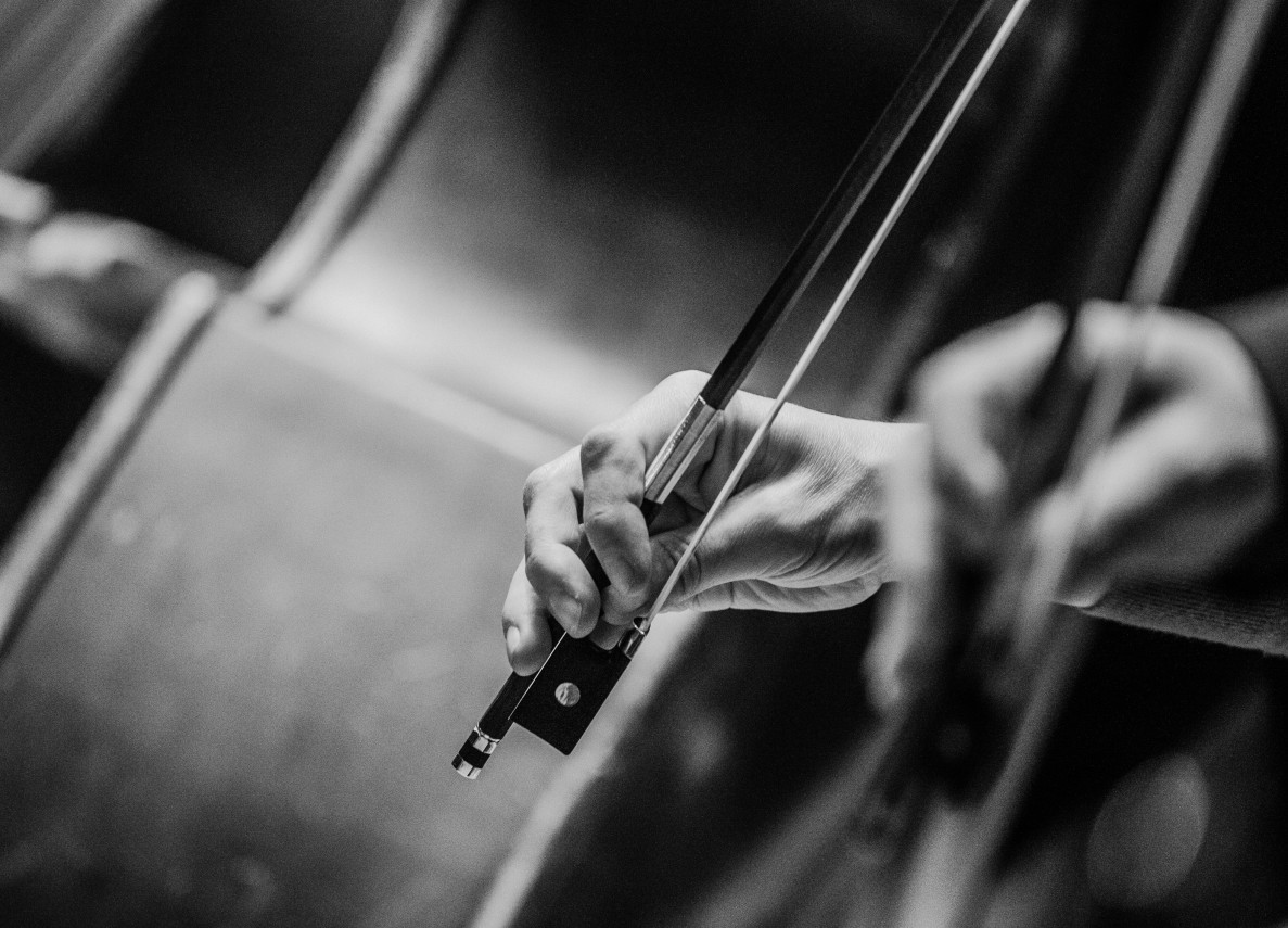 a musician's hand