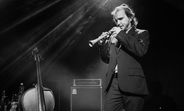 Michał Żak during a concert