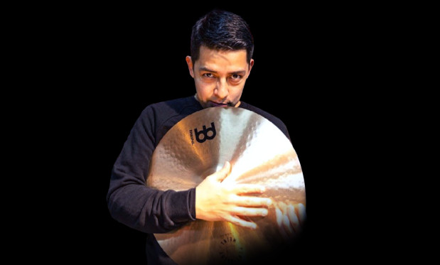 Jose Manuel Albán-Juárez with drums